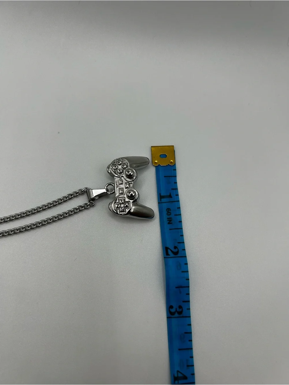 Stainless Steel Silver Game Controller Pendant Necklace